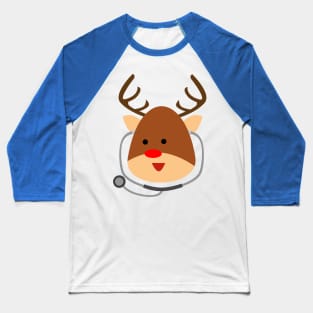 Merry Christmas Reindeer & Doctor Baseball T-Shirt